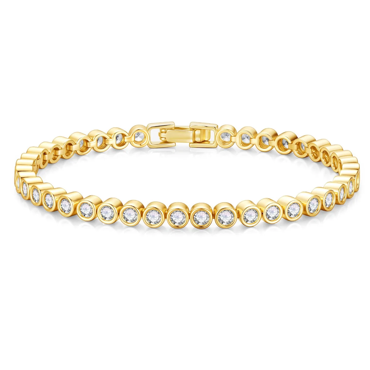 Yoosteel Bezel CZ tennis bracelet